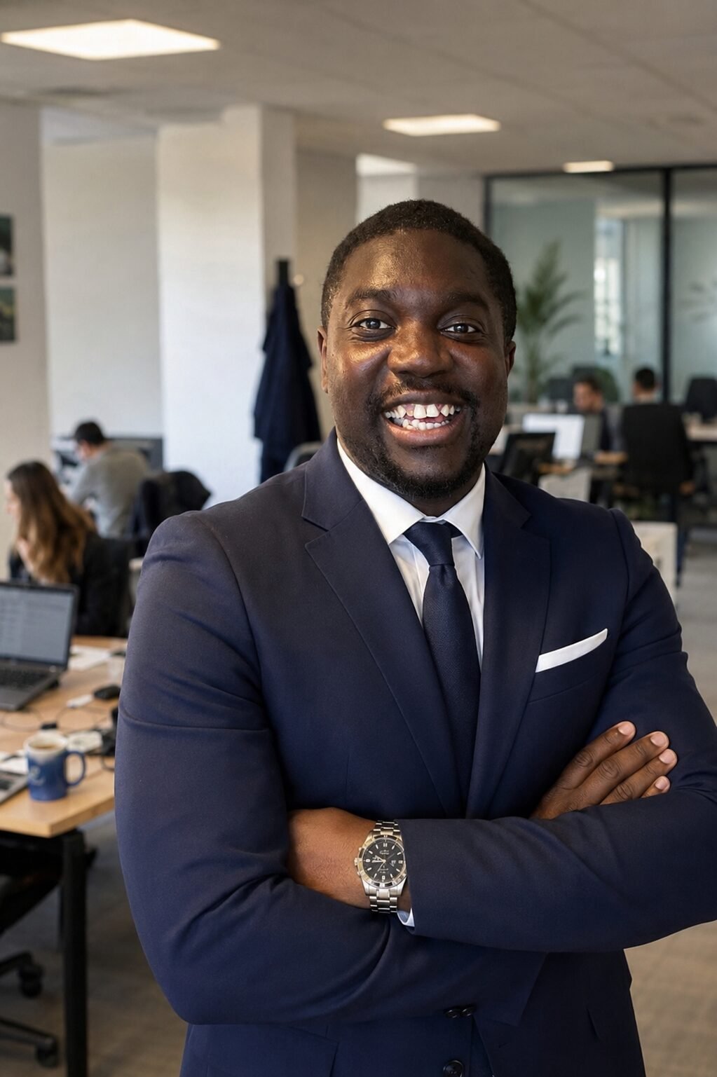 Madicke Gueye, souriant